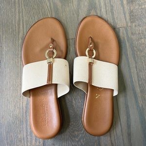 Tan and brown sandals
